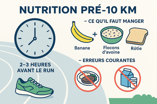 Quoi manger avant 10 km : timing, portions, erreurs